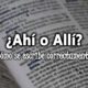 ahi o alli como se escribe