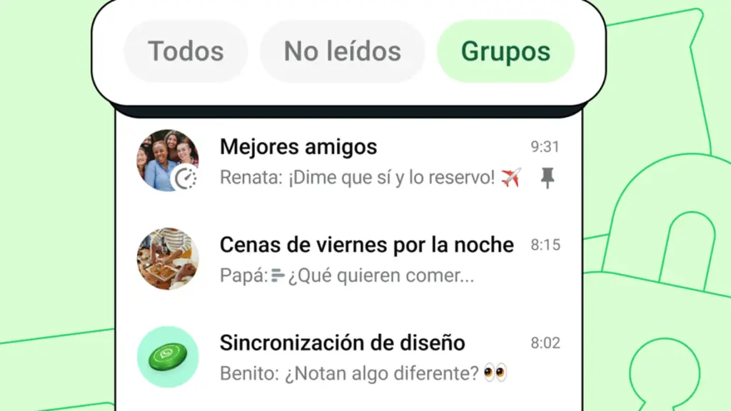 Con los nuevos filtros de chat en WhatsApp podrás organizar tus conversaciones