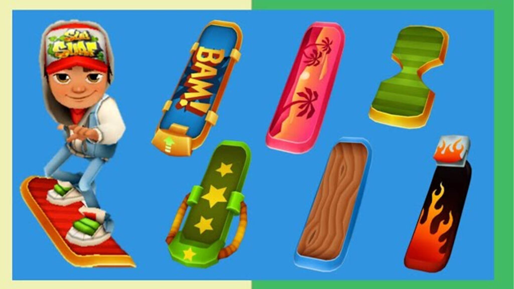 Todas las tablas en Subway Surfers