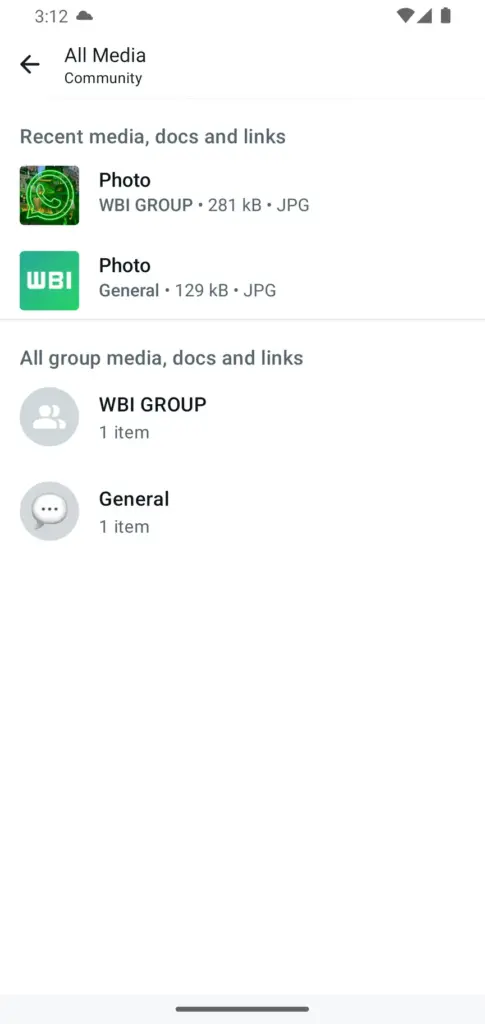 WhatsApp implementará una función para ver todos los medios en chats grupales