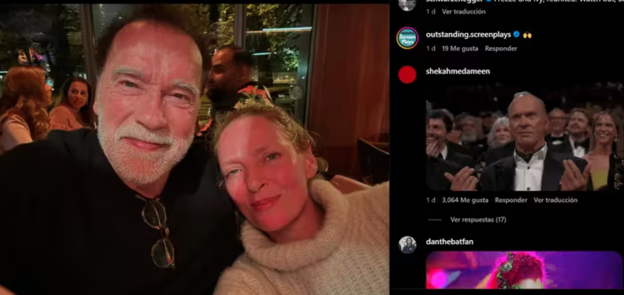 Arnold Schwarzenegger y Uma Thurman se reencuentran 30 años después de «Batman y Robin»