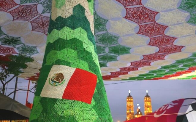 Zapopan deslumbra con «El Cielo de Tela», instalación mundialista que celebra el arte mexicano