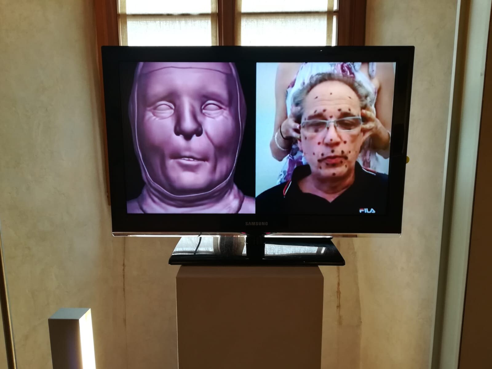 Exhibición de captura de movimiento facial, tecnología usada para animar personajes como Rocket Raccoon