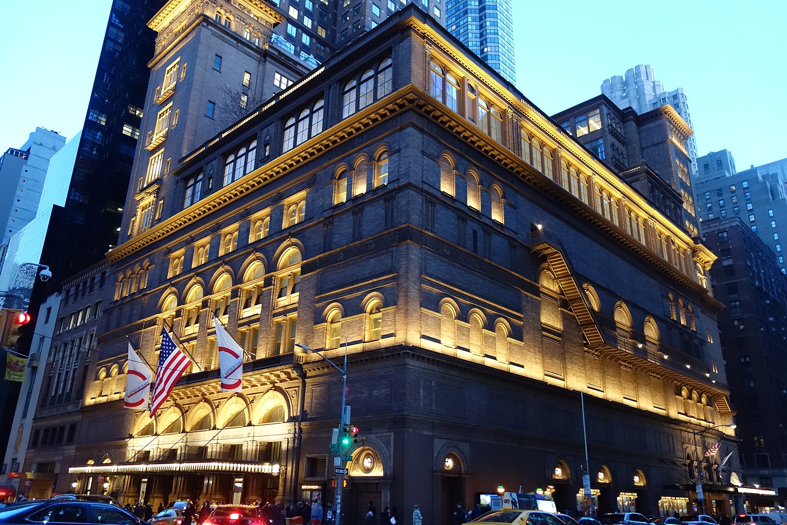 Fachada del Carnegie Hall en Nueva York, la sala donde se filmó el concierto